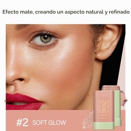 Barras de Contorno en Crema, Bronceador Mate, Barras de Contorno para Dar Forma Al Rostro, Barra de Contorno de Maquillaje Desnuda Giratoria para un A