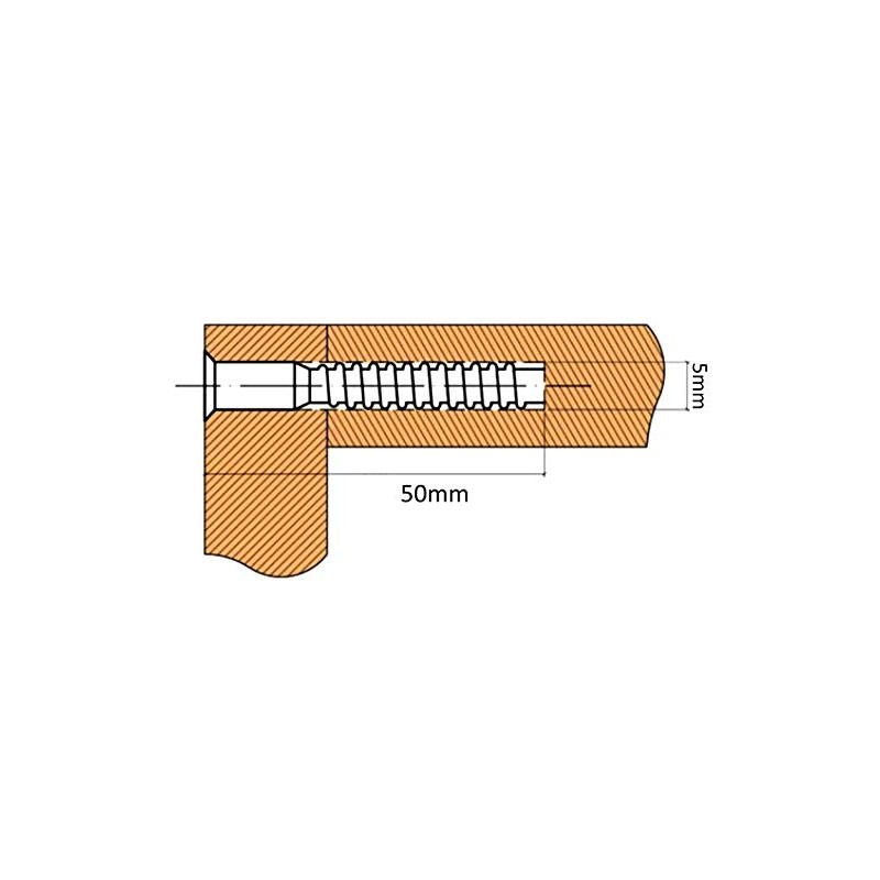 AERZETIX: 100 x Mounting Screws for Furniture Countersunk Head PZ