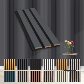 HEXIM Acoustic Panels Sample Piece - Flexible Slat Wall, Wood MDF Wall Panels, Slat Cladding, Wall Cladding, Interior Decoration, Soundproofing (Black Lead - AP05 / APH05 Pattern Piece)