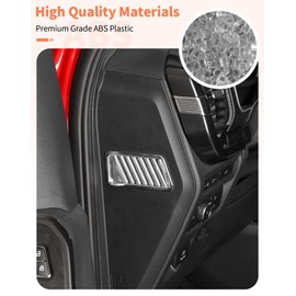 Summleaf 2 PCS Center Console Side AC Air Vent Interior Trim Compatible with Ford F150 2021 2022 2023 2024 Chrome Finish Accessories Decorations