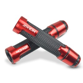 7/8'' 22mm Motorcycle CNC Aluminum Powersports Handlebar Grips with Grip Ends for ZX-10R ZX10R SE Performance KRT for ZX-10RR ZX10RR Performance Red