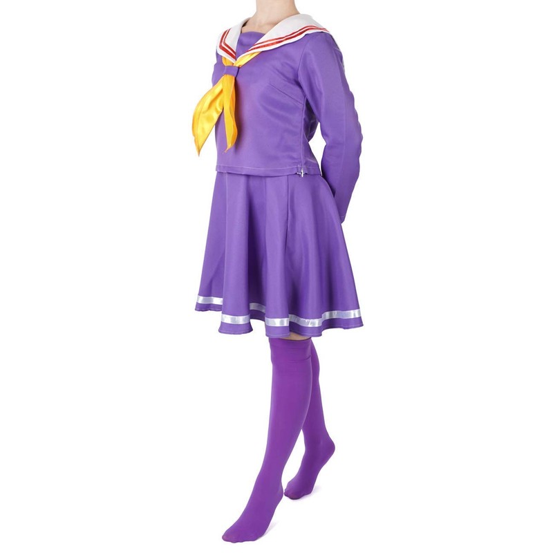 CoolChange Shiro Cosplay Costume Purple Sailor Uniform for No Game