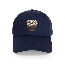 CafePress Maltese Dad Dog Gift Cap Unique Adjustable Baseball Hat Navy