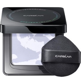 CARSLAN Black Magnet Pressed Setting Powder, 24H Longlasting Oil Control Translucent Powder, Poreless, Waterproof, Lightweight, No Caking, Talc Free:_A.Pressed: 03 Light Purple for Tone up Skin