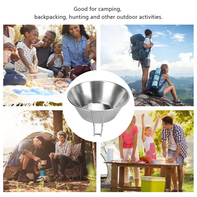 Stainless Steel Camping Sierra Cup Stackable Portable Stainless Steel Sierra