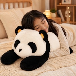 Giant Panda Plush Toy 60cm-80cm Soft Stuffed Animal Pillow, Cute Cartoon Bear Cuddle Cushion for Kids & Adults Birthday Christmas Gift