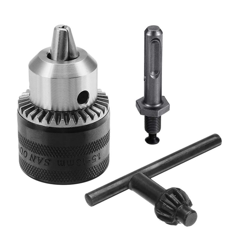 Mesee 1.5-13mm Capacity 1/2-20 UNF Thread Key Drill Chuck with