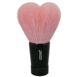 熊野 Brush Cosmetics Hall Heart Shaped Face Wash Brush Size (Large, Total Length 85 mm) Premium Pink Pink/Spearhead Handle Black)