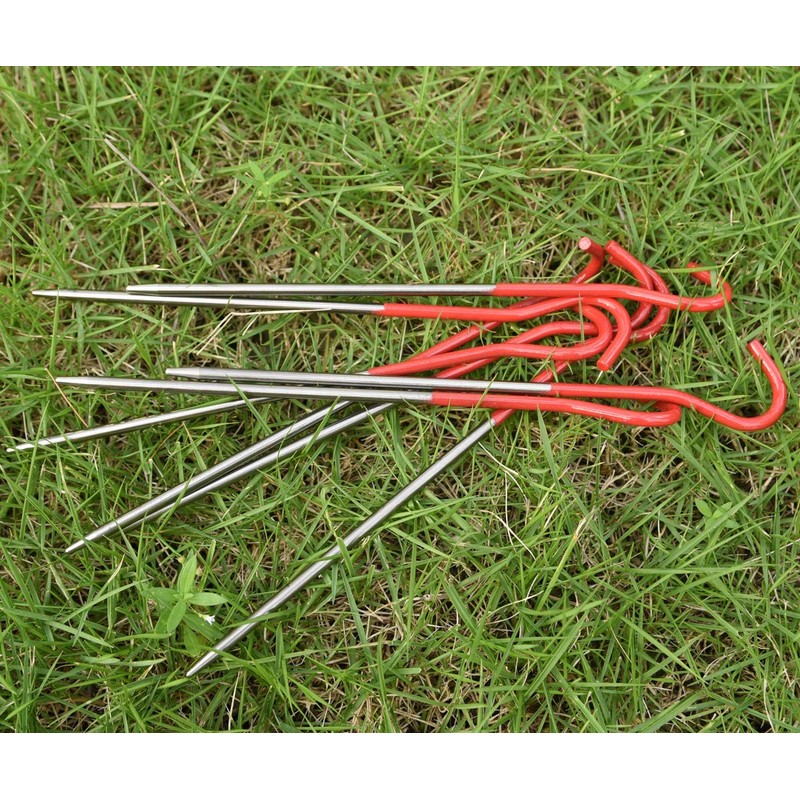 Boundless Voyage 8 Pieces Titanium Alloy Camping Pegs Ultralight Heavy