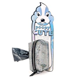 FYDELITY- poopyCUTE: Dazzler Glam Silver | Luxury Fashion Dog Poo Bag Dispenser