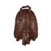 GENUINE LAMBSKIN PATCHWORK BACKPACK - HANDBAG - BROWN COLOR -