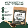 SPICE TRAIN, Black Peppercorns (397g/14oz), Non-GMO, 100% Raw Black Pepper