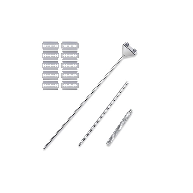 FRAKS Rascador de algas de acero inoxidable extensible de 25.6