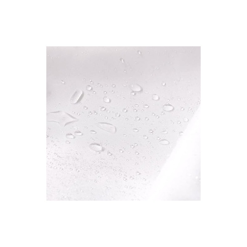 Homehold 180cm Wide By 180cm High White Shower Curtain, Waterproof