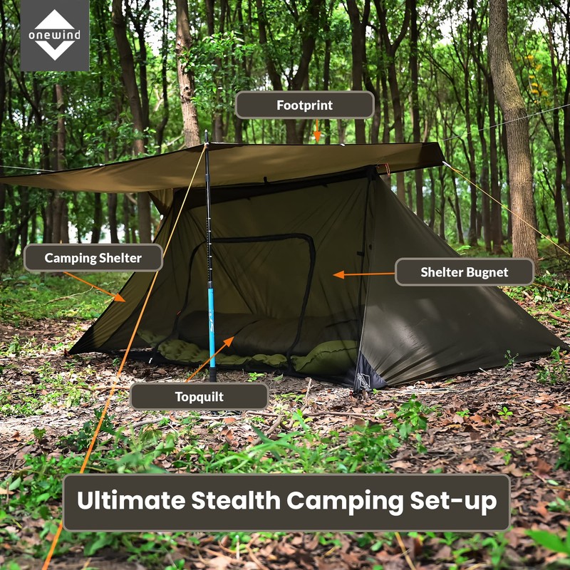 Onewind Premium Camping Shelter Bugnet, Ultralight No-See-Um Breathable Mesh Mosquito