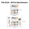NIUBEE Expandable Kitchen Drawer Organizer for Flatware and Utensils,Clear Acrylic