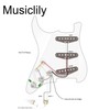 Musiclily Basic SSS Prewired Pickguard with Alnico V Pickup Set