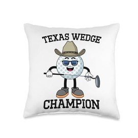 Golf Putter Texas Wedge Golf Club Texas Cowboy Country Club Throw Pillow