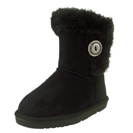 The Doll Maker Girl's Tall Botton Suede Winter Snow Boot (Little Kid/Big Kid) - FBA194015G-2