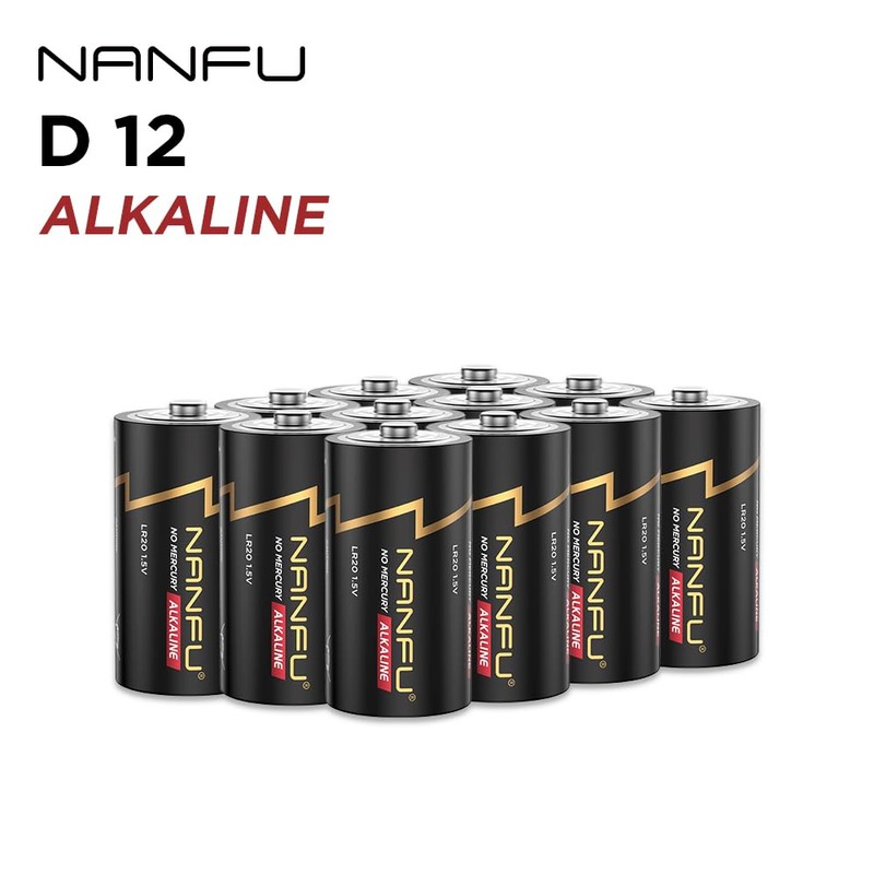 NANFU D 12 Alkaline Batteries