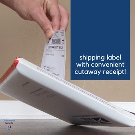 100 Click Ship Labels with Tear Off Receipt for Printing Online Postage. Universal Labels®