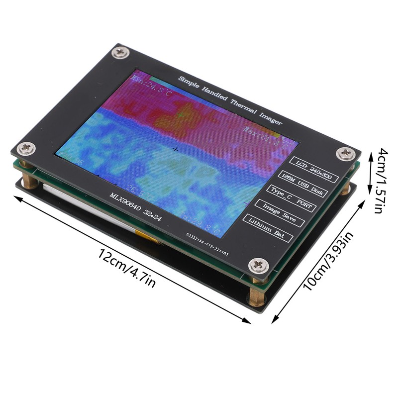 Thermal Imager Infrared Camera Digital Handheld Portable Multifunctional 2.8in LCD