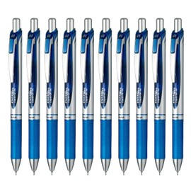 10pcs Pentel BLN73 EnerGel 0.3mm Retractable Liquid Gel Roller Pen (Box Set) - Blue Ink