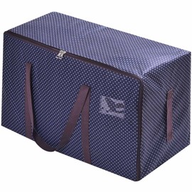 Rainberg 110L Large Storage Bag, Fabric Clothes Bag, Thick Large Size Under Bed Storage, duvet storage bag, Moisture proof. (Blue)