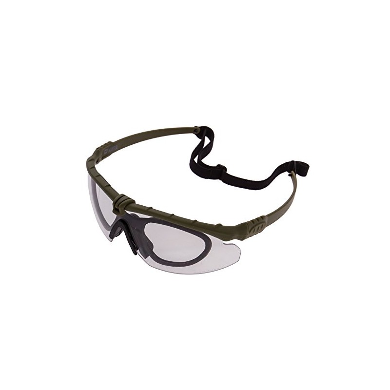 NUPROL Battle Pro Eye Protective Airsoft Glasses; Olive; Lens Insert
