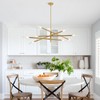 VANZARLA Modern Sputnik Chandelier for Entryway, Industrial Gold Pendant Lighting,
