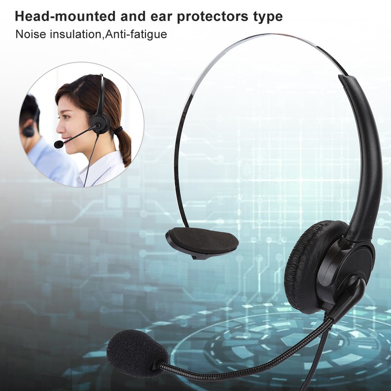 Headset Mono Ear USB Headphone Earpiece Computer Notebook Earphone for