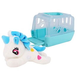 Toyland® Plush Unicorn in Carry Bag 15cm Blue