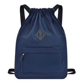 Drawstring Bags, Waterproof Gym Backpack Sports String Bag for Swimming Football Travel Beach Gymnastics Yoga Back Pack Large Nylon Sackpacks Bag for Women Men