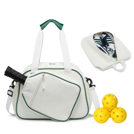 RAINBOW SMILE Crossbody Pickleball Bag with Shoes Bag 2PS for Women and Men, Waterproof Pickle Ball Bag Tote Shoulder Bag