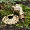 Antikas - Water Dispenser Koi Fountain Figurine Brass Gargoyle with