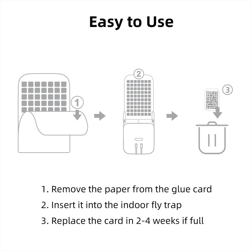 Kiwinurse Indoor Fly Trap Refill Glue Cards for UVLA1001 Indoor