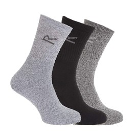 Regatta Mens 3 Socks/Box Warm Long Ankle Support Socks - Grey Marl, Sgl RMH018 906000