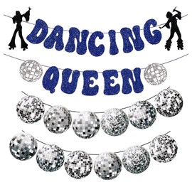 Disco Banner Decorations,Dancing Queen Disco Birthday Party Decorations, Suitable For 60s 70s 80s 90s Disco Fever Party Supplies