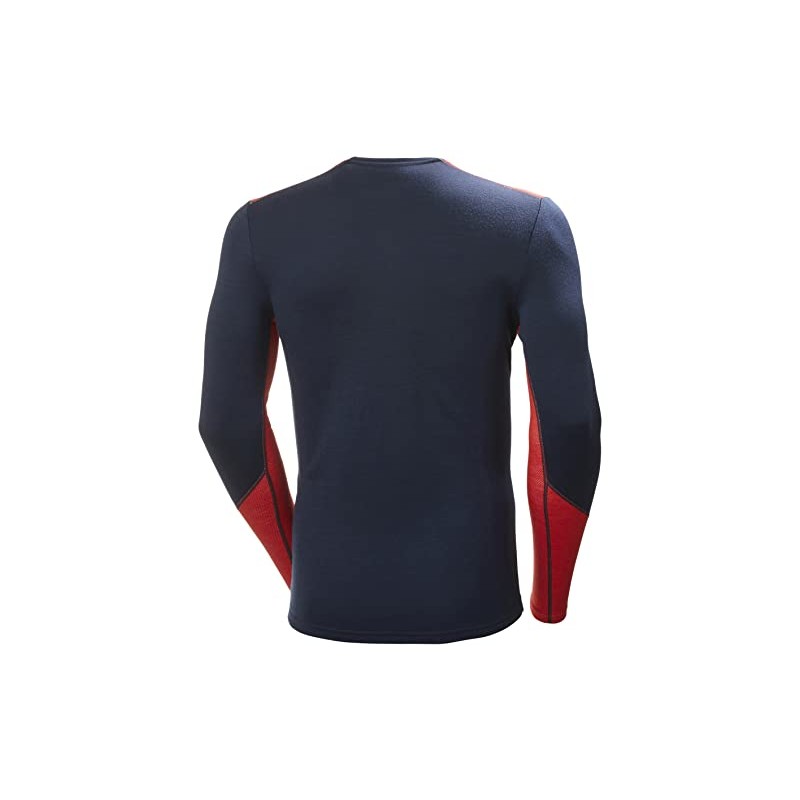 Helly Hansen Men's Lifa Merino Midweight Crew Shirt, Navy, L