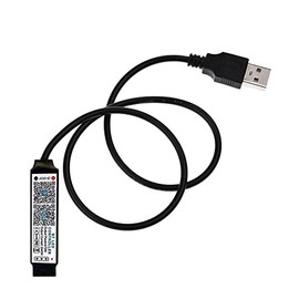 Cleiscry Mini Bluetooth Compatible RGB Controller Music LED Light Strip Controller for 5V 5050 RGB Tape Lights Smart APP Control (5V USB Controller)