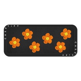 CASETiFY Snappy Laptop Phone Mount [Compatible with Magsafe] - Crochet Flowers - Orange - Black/Beige