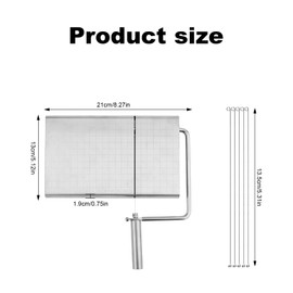Gosknor Cheese Cutter Wire with 5 Replacement Wires, Stainless Steel Cheese Cutting Board with Precision Scale and Non-Slip Pads for Cutting Block Cheese and Butter