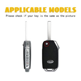 OFF WE GO Car Key Case Key Cover for Kia Ceed CD XCeed Sportage R GT MK5 Stinger GT Sorento Picanto Proceed Key Box Key Cover Protective Housing Black Silver