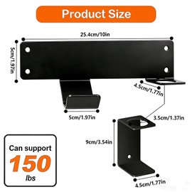 Jack Stand Wall Mount Rack Organizer, Heavy Duty Hydraulic Trolley Jack Storage Brackets, Garage Wall Mounted Tool Holder for Tower Racing Car Trailer Maintenance