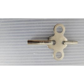 Swiss Vintage Clock Key Steel metal Double End Clock Hollow Barrel #300 Swiss Made
