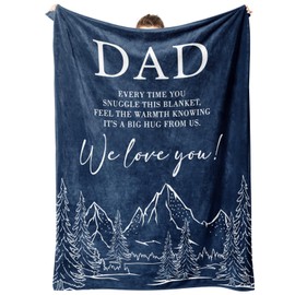 Niyewsor Dad Birthday Gifts, Flannel Blanket Gifts for Dad from Daughter Son, Presents for Daddy on Christmas Birthday Father's Day Thanksgiving