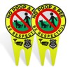 2 Pieces 13.8 x 7.8 Inches No Pooping Dog Signs