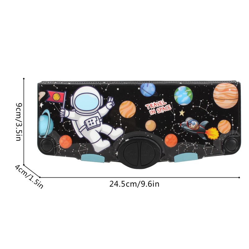Student Multifunction Pen Pencil Case with 2 Compartments Cute Cartoon