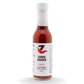 Zing Hot Sambal Oelek Chili Garlic Sauce - Spicy Chili Crisp Indian Sauce. 5 oz Bottle. Chili Paste for Marinade, Condiment, or Dipping Sauce. Vegan Red Asian Chili Sauce