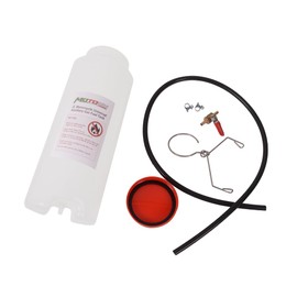 MOTO4U Auxiliary Gas Fuel Tank Universal Motorcycle Gas Tank Repair Tool Kit Gas Container Auxiliary Fuel Tank 2L with Fuel Hose and Cut Off Valve